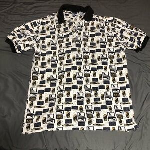 Arizona Jean Company watersport theme Polo - Black, White, Gold